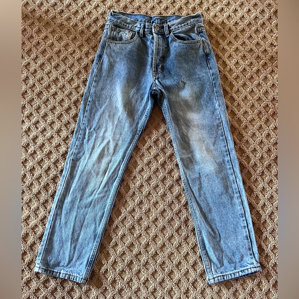 Brandy Melville John Galt Midrise Straight Leg Jeans Light Wash Denim Size S